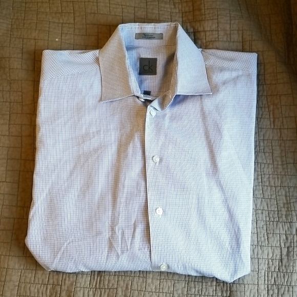 Calvin Klein Button Down Dress Shirt Size 16.5 32/33 Cotton - Picture 2 of 6